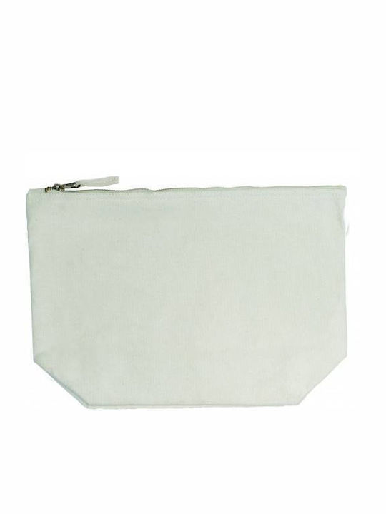 Ubag Elona Pouch Bag Zipper 100% Brushed Cotton 400grs 28.5x18x8.5cm Natural