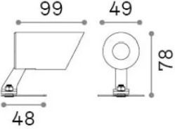 Ideal Lux Wasserdicht LED Flutlicht 7W Warmes Weiß 3000K IP65