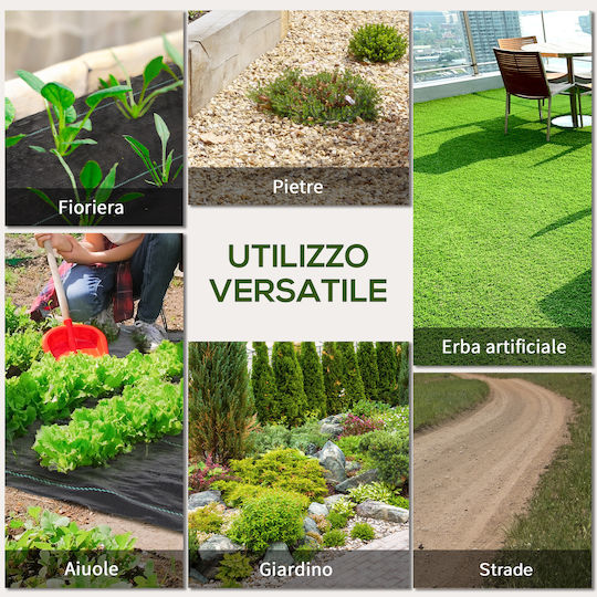 Outsunny 845-913V08BK Glugă Antigel 130gr/m² 50x2m Neagră