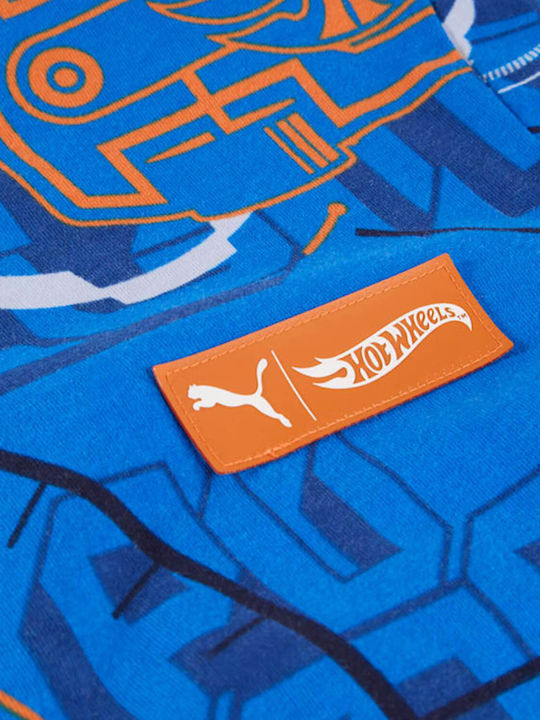 Kinder-T-Shirt Blue Hot Wheels