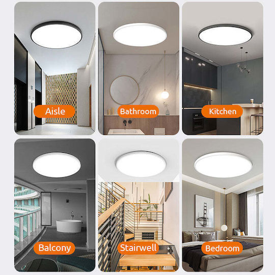 Lightex Leuchte Deckenleuchte Weiß mit Integrierter LED