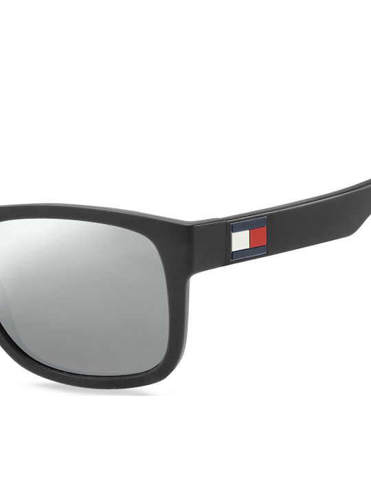 Tommy Hilfiger Men's Sunglasses with Black Plastic Frame and Black Lens