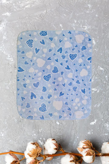 Recos Blanket Nursery Swaddling Blankets Velvet Light Blue 100x120cm