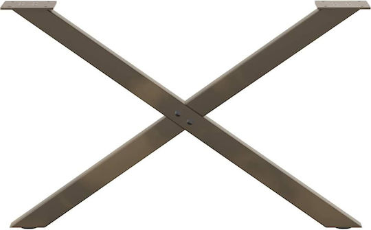 vidaXL Metallic Furniture Leg 2 Pieces Suitable for Table / Coffee Table / Office 70x42x42cm Brown
