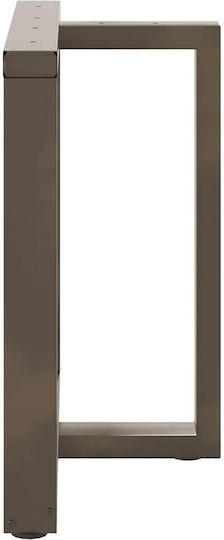 vidaXL Picior Metalic Mobilier 2 Bucăți Potrivit Pentru Masă / Măsuță / Birou 70x35x72cm Natural