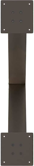 vidaXL Metallic Furniture Leg 2 Pieces Suitable for Table / Coffee Table / Office 80x72x72cm Brown