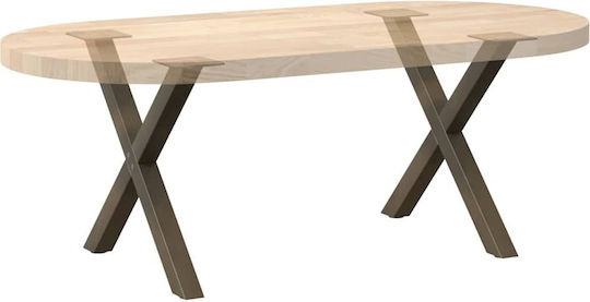vidaXL Металик Крак На Мебел 2 Бройки Подходящ За Маса / Малка Маса / Офис 60x42x42см Кафяв
