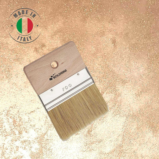 Boldrini 98100 Pensulă Spalter Pro Materiale Decorative Mâner Lat din Lemn 100mm