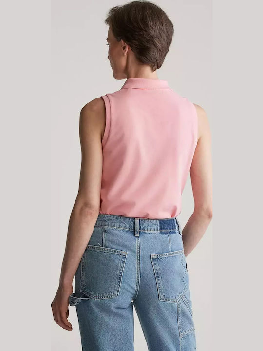Women's Polo Blouse Sleeveless Pink