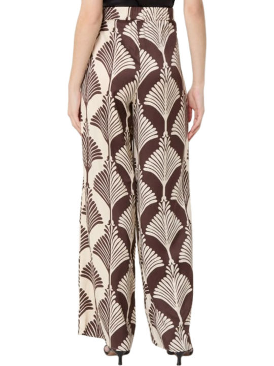 Women's Fabric Trousers Beige/Brown