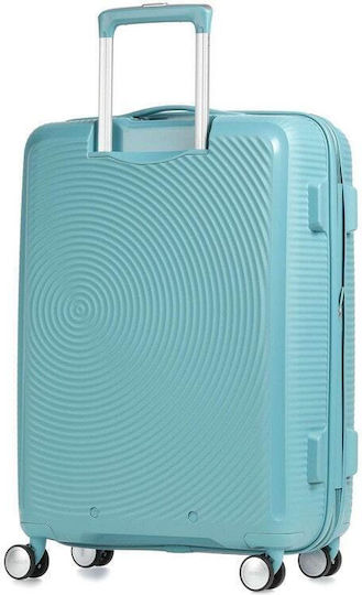 American Tourister Soundbox Spinner Mittlerer Reisekoffer Hartschalen Turquoise mit 4 Räder Höhe 67cm