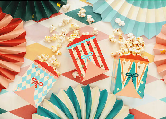 PartyDeco Κουτάκι Ποπ Κορν για Party 6τμχ