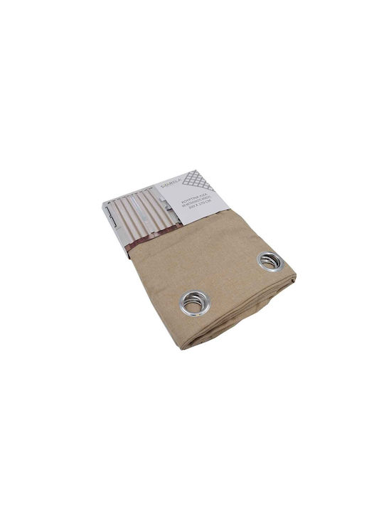 Sidirela Curtain with Grommet Beige 270x300cm