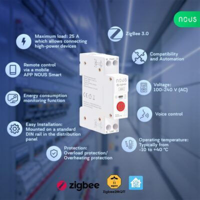 Nous Μπουτόν Ράγας WiFi 110V 25A