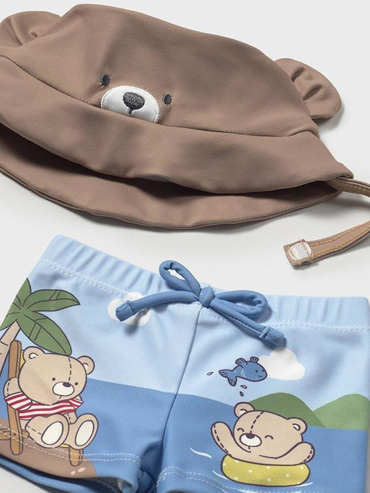 Mayoral Kids Swimwear Swimwear Set with Hat White