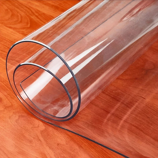 Față de masă din silicon transparent 50x80 cm grosime 1,2 mm aspect de sticlă