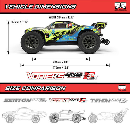 Arrma Vorteks 223s Remote Controlled Truck Red