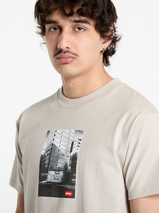 Obey Photo T-Shirt Silver Grey