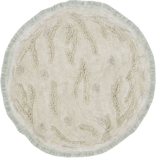 Lorena Canals Χειροποίητο Παιδικό Χαλί Μπεζ 120x120cm