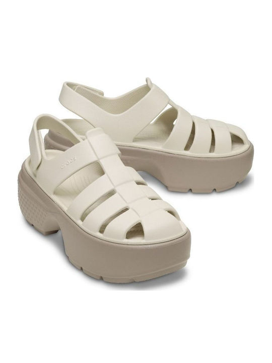 Stomp Fisherman Women's Flat Sandals in Beige Color