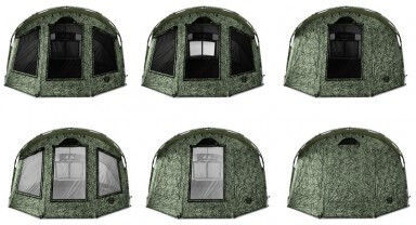 Delphin C3 LUX Bivouac ClimaControl C2G Cort De Camping Pentru Pescuit Tunel Verde Pentru 3 Persoane 300x320x175cm