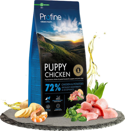 Profine 12kg Ξηρά Τροφή για Κουτάβια Μεσαίων Φυλών με Κοτόπουλο, Πατάτες, Λαχανικά και Σολομό
