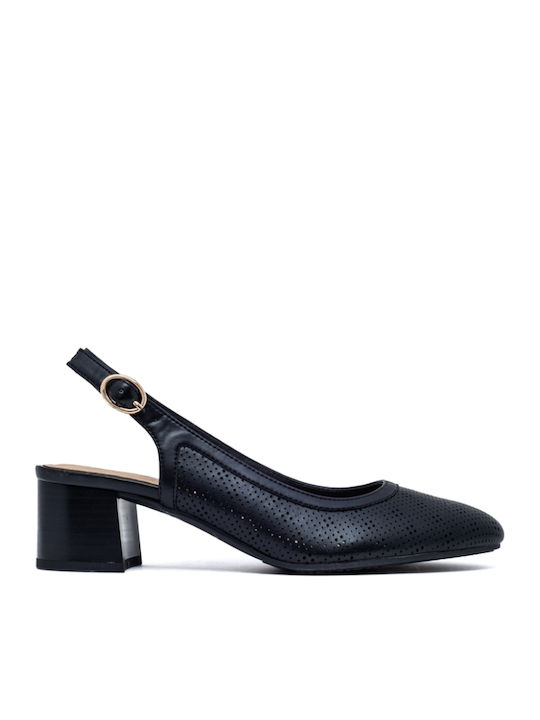 Pumps mit Riemchen Schwarz