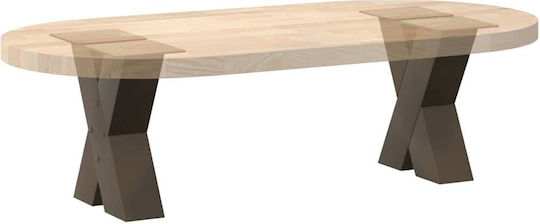 vidaXL Metallic Furniture Leg 2 Pieces Suitable for Table / Coffee Table / Office 30x30cm Brown