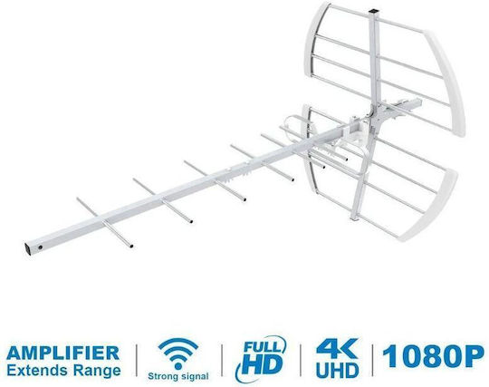 Osio OTA-1020 Outdoor TV Antenna (Does not Require Power Supply) Silver