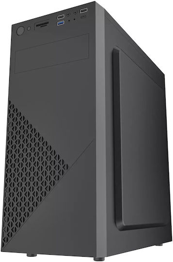 Gembird Fornax 170 Midi Tower Κουτί Υπολογιστή Μαύρο