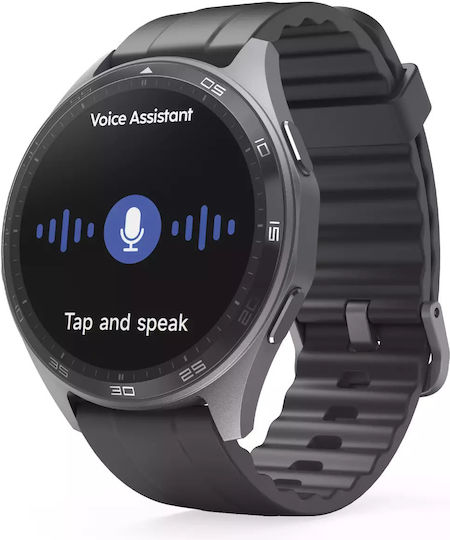 HAMA 7010 46mm Αδιάβροχο Smartwatch με Παλμογράφο (Μαύρο)