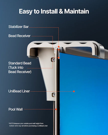 Vevor Μεμβάνη Πισίνας 500x300x120εκ