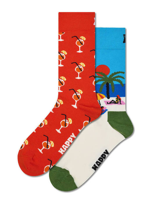 Set Γυναικείες Κάλτσες Happy Socks 2 Ζευγάρια Beach Life Gift Multi 7333102740998