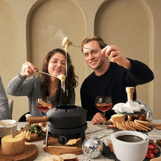 Boska Holland Electric Cast Iron Fondue Pot Black 22x21.7x34.7cm