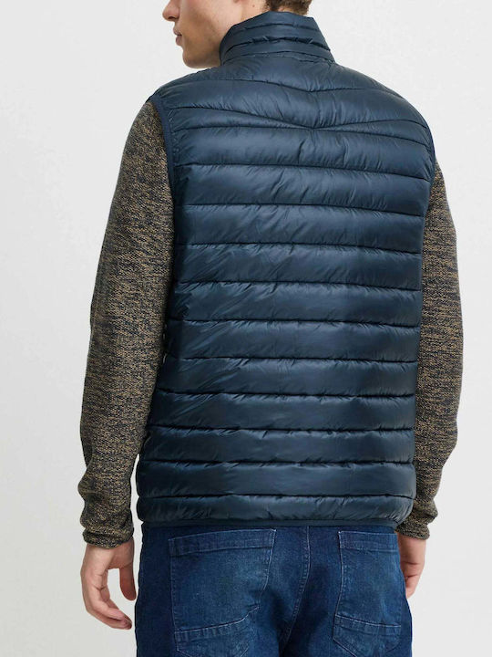 Sleeveless Jacket Puffer Blue