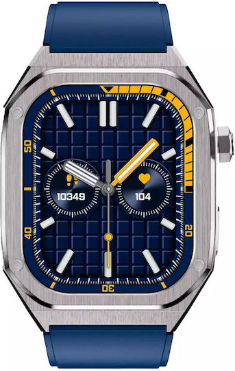 MaxCom FW65 Iron S 55mm Smartwatch με Παλμογράφο (Ασημί)