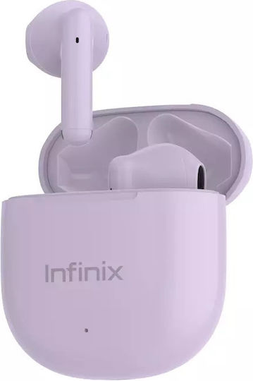 Infinix XBuds 3 Bluetooth Handsfree Ακουστικά με Αντοχή στον Ιδρώτα και Θήκη Φόρτισης Μωβ