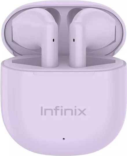 Infinix XBuds 3 Bluetooth Handsfree Ακουστικά με Αντοχή στον Ιδρώτα και Θήκη Φόρτισης Μωβ