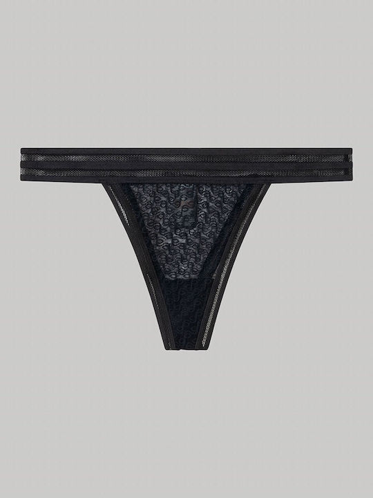 Γυναικείο Slip με Δαντέλα Black