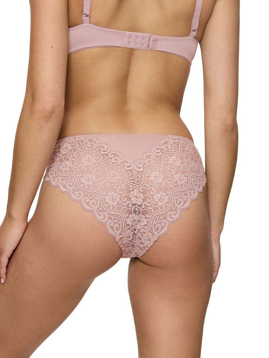 Amourette Hochtailliert Damen Boxer mit Spitze Pink