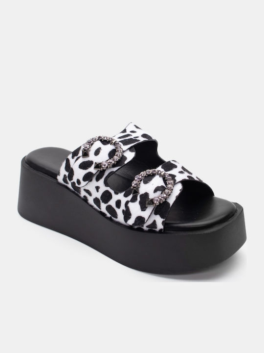 Women's Synthetic Leather Platform Shoes White
