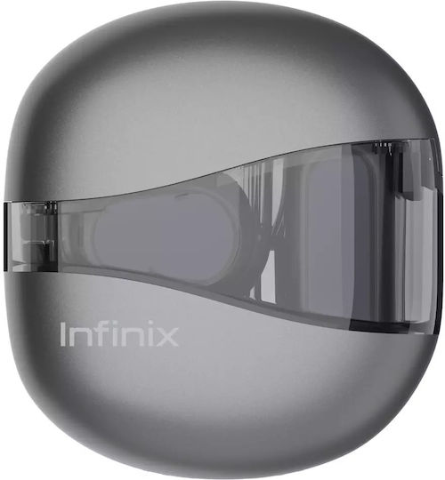 Infinix XBuds 3 Loop Bluetooth Handsfree Ακουστικά με Αντοχή στον Ιδρώτα και Θήκη Φόρτισης Γκρι