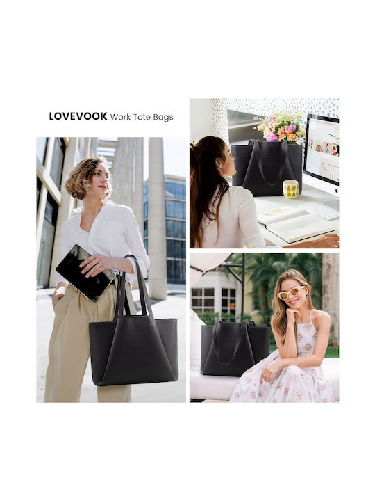 Set Women's Bag Shopper Shoulder Black