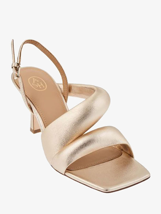 Madison Leder Sandalen Gold