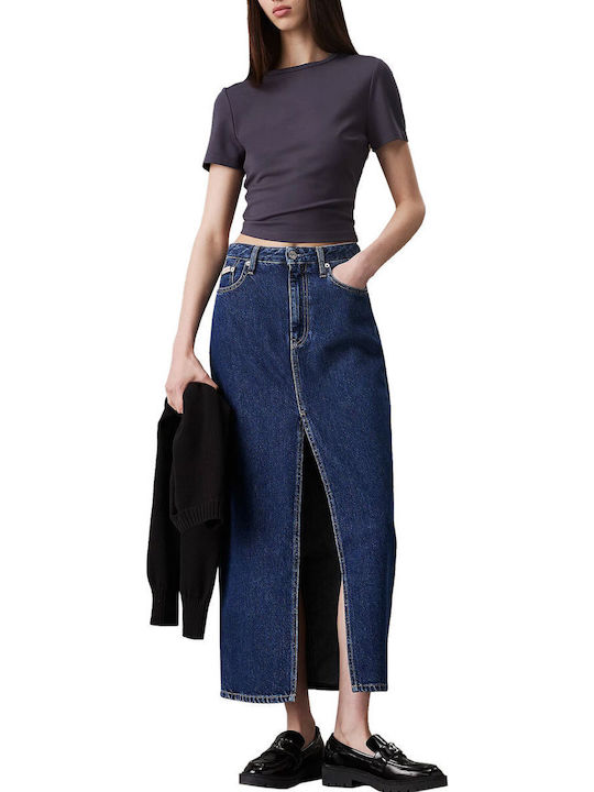 Maxi Φούστα Denim Dark