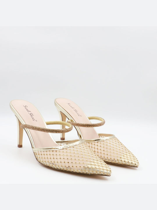 Sweet Shoes Heel Mules Gold