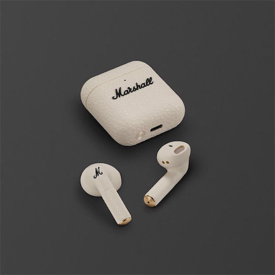 Marshall Minor IV Earbud Bluetooth Handsfree Earphones with Sweat Resistance and Charging Case Cream