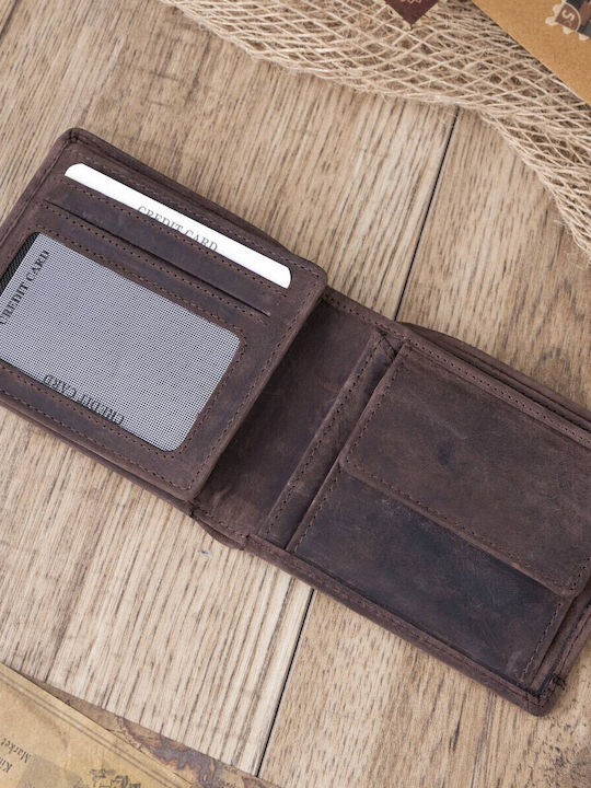 Leder Herren Geldbörse Set mit RFID Braun
