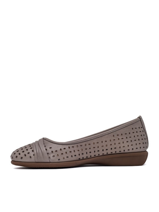 Leather Women's Moccasins in Purple Color