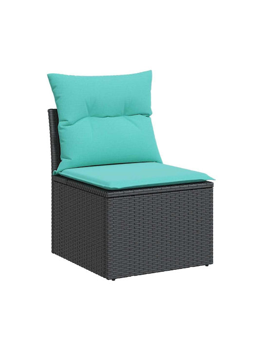 Two-Seater Outdoor Sofa Rattan with Cushions 55x55x69cm